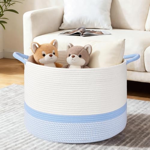 67L Large Blanket Basket, Woven Baskets - Image 2