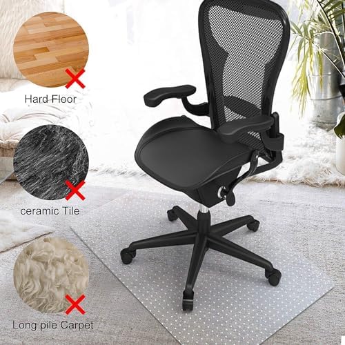 Azadx Chair Mat for Carpet 60"x 46" Large Office Chair Mat Thick and Sturdy - Image 3
