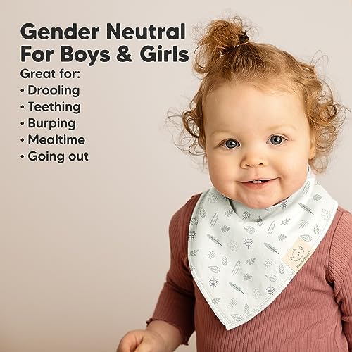 8pk Organic Baby Bandana Bibs for Drooling and Teething - Image 6
