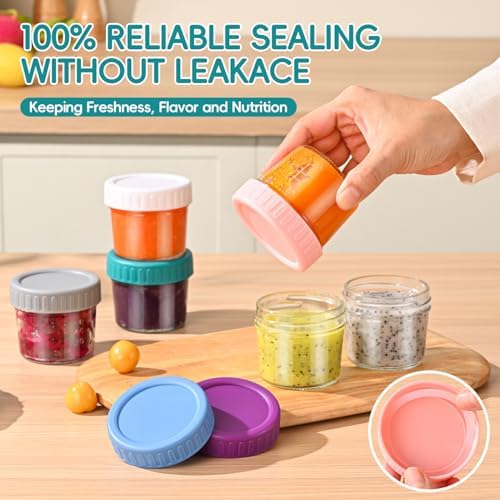 Dehov 6-Piece Glass Baby Food Containers - Image 4
