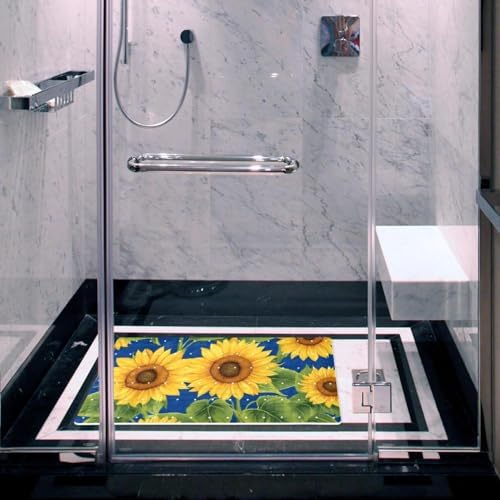 Shower Mat Non Slip, Sunflower Anti Slip Bath Mat - Image 6