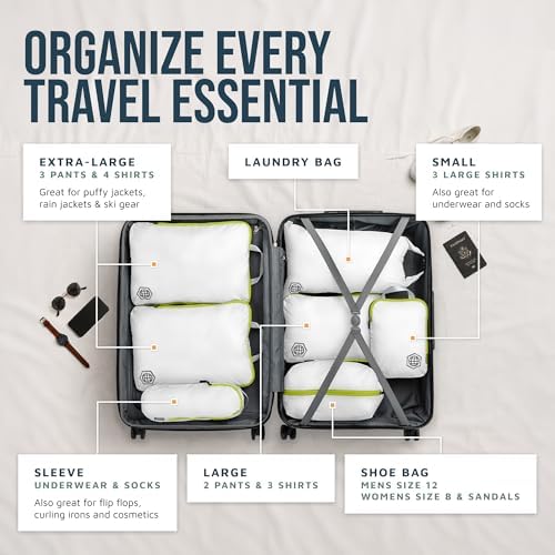 TRIPPED Travel Gear Large Compression Packing Cubes 7-Piece Set - Image 2