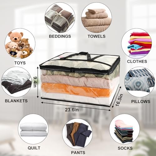 6Pack Clear Blanket Storage Bags Comforter Clothes Storage Moving Bag - Image 3