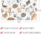 Bathtub Mat Non Slip 26.8x15.1In, Cute Cats Bath Mat - Image 4