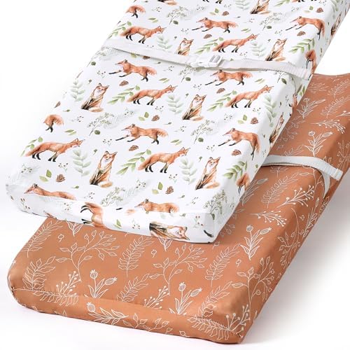 BROLEX Changing Pad Covers for Baby: Boy Girls Ultra Stretchy Soft 2 Pack by BROLEX