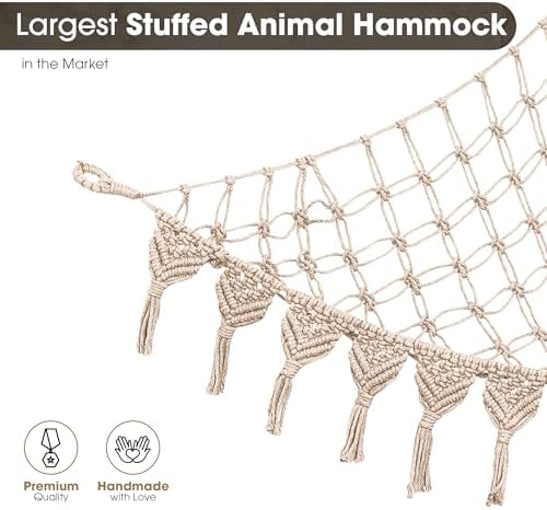 Abby Baby Extra Large Stuffed Animal Storage Hammock Corner - Image 4