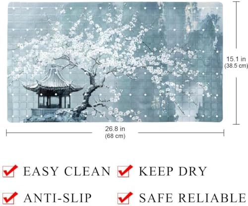 Shower Mat Bathtub Mat, 26.8x15.1 inch, Non-Slip Bath Mat - Image 4