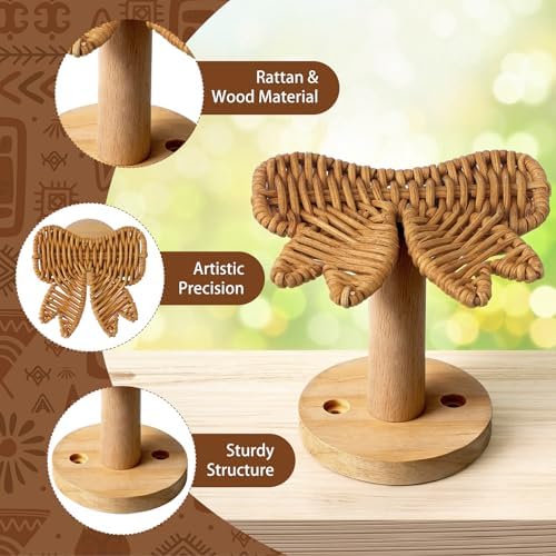 Leinuosen 2 Pack Boho Curtain Holdbacks Rattan Tiebacks - Image 3