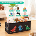 Extra Large Toy Box with Lid, Dinosaur Collapsible Toy Storage - Image 4