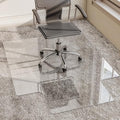 36" x 48" Irregular Tempered Glass Office Chair Mat, Floor Mat by GLSLAND