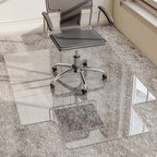 36" x 48" Irregular Tempered Glass Office Chair Mat, Floor Mat by GLSLAND