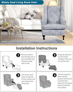 CRFATOP Wingback Chair Covers Stretch Armchair Slipcovers - Image 6