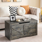 HOOBRO Storage Bench, 39.4” Retro Wooden Storage Chest - Image 4