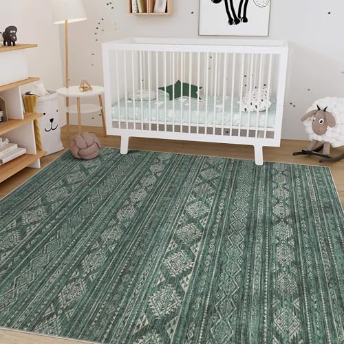 Nakagishi 7x9 Area Rugs Living Room: Washable Boho Large Neutral Soft Farmhouse - Image 7