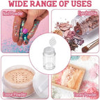 6 Pcs Plastic Loose Powder Bottle Clear Mini Loose Powder Jars - Image 6