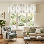 Floral Kitchen Valances for Windows, Farmhouse Linen Sheer Window Valance for - Image 4