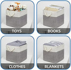 Temary Fabric Baskets 13 Inch Cube Storage Baskets - Image 4