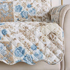 Great Bay Home Reversible Floral Patchwork Chair Furniture Protector - Image 2