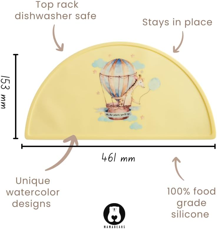 Silicone Baby Bib and Mat | Boys Girls Babies & Toddlers | Waterproof, - Image 5