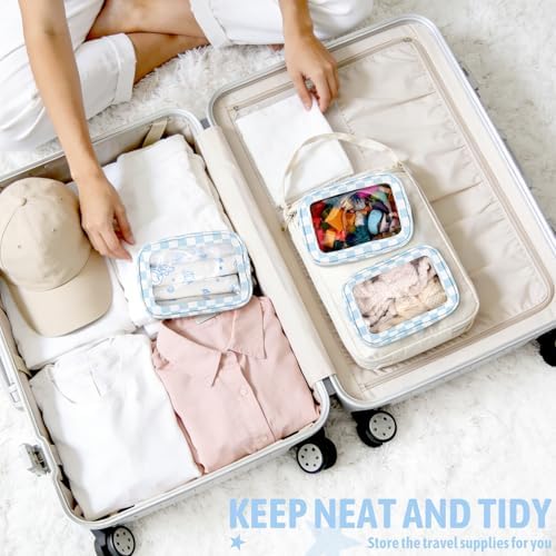 YOPCDJ 3PCS Clear Toiletry Bag, TSA Approved Travel Makeup Pouch - Image 5