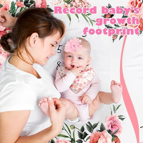 Chumia 6 Pcs Baby Monthly Milestone Blanket, Girl 60"x40" - Image 5