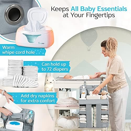 ROYAL RUSU Premium Hanging Diaper Caddy Organizer – Nursery Storage Caddy - Image 2