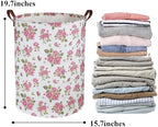 Roses Pink Laundry Basket Baby Girls Laundry Hamper Kids Toy Storage Bins - Image 7