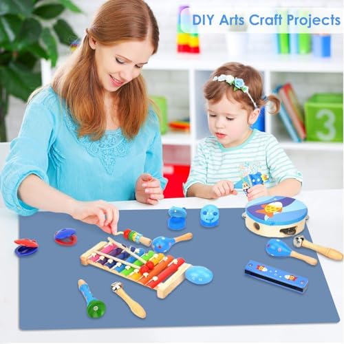 Extra Large Silicone Craft Mat for Kids, Large Silicone Sheet for Crafts - Image 2
