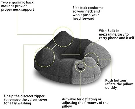 Keemall Inflatable Travel Neck Pillow - Image 3