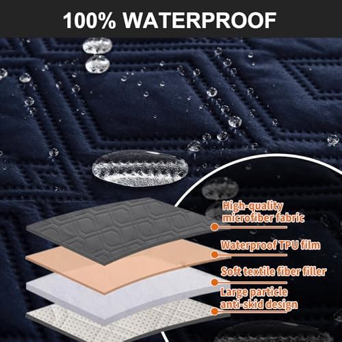 Genina Waterproof Loveseat Recliner Cover Non-Slip, Sofa Cover - Image 6