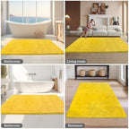 Yeaban Chenille Yellow Bathroom Rug 40"x60", Non-Slip Rubber Backing - Image 6