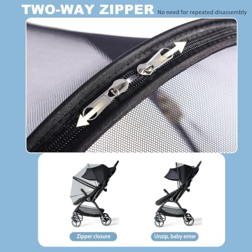 Mosquito Net for Stroller, Universal Bug Net for Stroller, Car Seats, Mini Cribs - Image 5