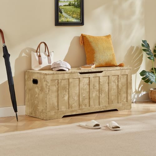 VANKILEY 47.2" Storage Chest Extra Large, Wooden Storage Bench - Image 5