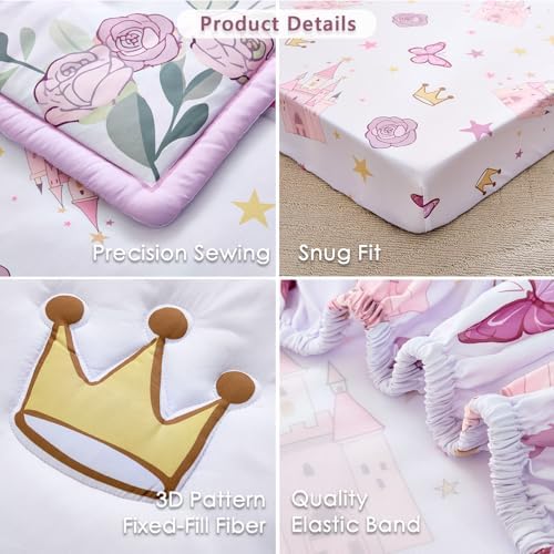 3-Piece Crib Bedding Set for Girls - Image 5