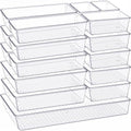 Criusia Drawer Organizer, 18 Pack Large Clear Plastic Kitchen Drawer Organizers by Criusia