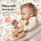 Baby Bedside Bassinet Sheets Fitted Girl, 33”x20” Compatible - Image 3