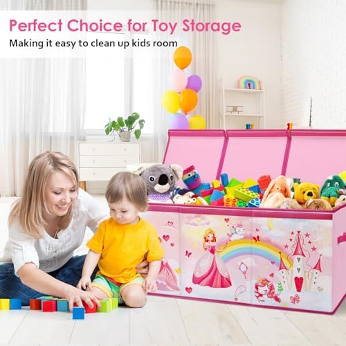 decalsweet Large Toy Box Collapsible Chest Organizer - Image 6