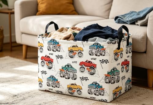 Essme Rectangular Monster Truck Baskets, Car Storage Bins - Image 4