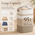 Laundry Hamper, Cotton Rope Laundry Basket - Image 3