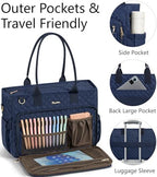 Bagstellar Teacher Tote Bag for Women, 15.6" Laptop Work Tote Computer Bag - Image 6