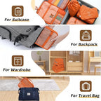 LANSKLBD 6/8 Set Packing Cubes for Suitcases Travel Luggage Packing Organizers - Image 6