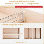 Yieach 8 Pack Clear Expandable Deep Drawer Separators From 15 to 21'' - Image 4