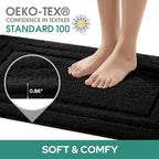 HOMEIDEAS Bathroom Rugs Sets 2 Piece, Super Soft and Absorbent Non Slip - Image 3