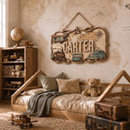 Custom Travel Nursery Name Sign - Image 4