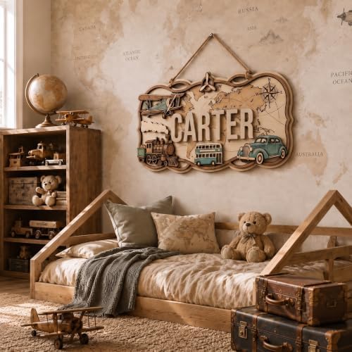 Custom Travel Nursery Name Sign - Image 4