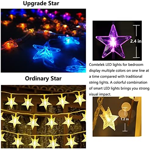 Comtelek Bed Canopy with Lights, Canopy Bed Curtain with RGB Music Sync Color - Image 5