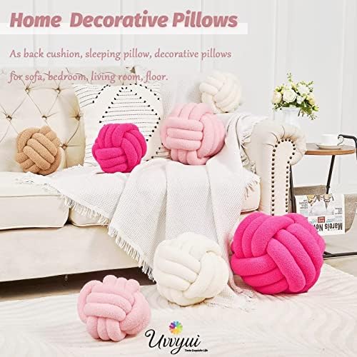 Uvvyui Knot Pillow Ball, Soft Home Decorative Pillows, Round Throw Pillow - Image 5