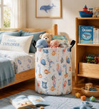 Large Laundry Basket Canvas Storage Bins Baby Nursery Hamper - Image 2