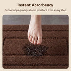GRANNY SAYS Brown Bathroom Rug 24" x 59", Non-Slip Microfiber Bath Mat - Image 3