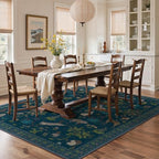 BESBLEE 9X12 Washable Area Rug for Living Room, Animal Non Slip - Image 3